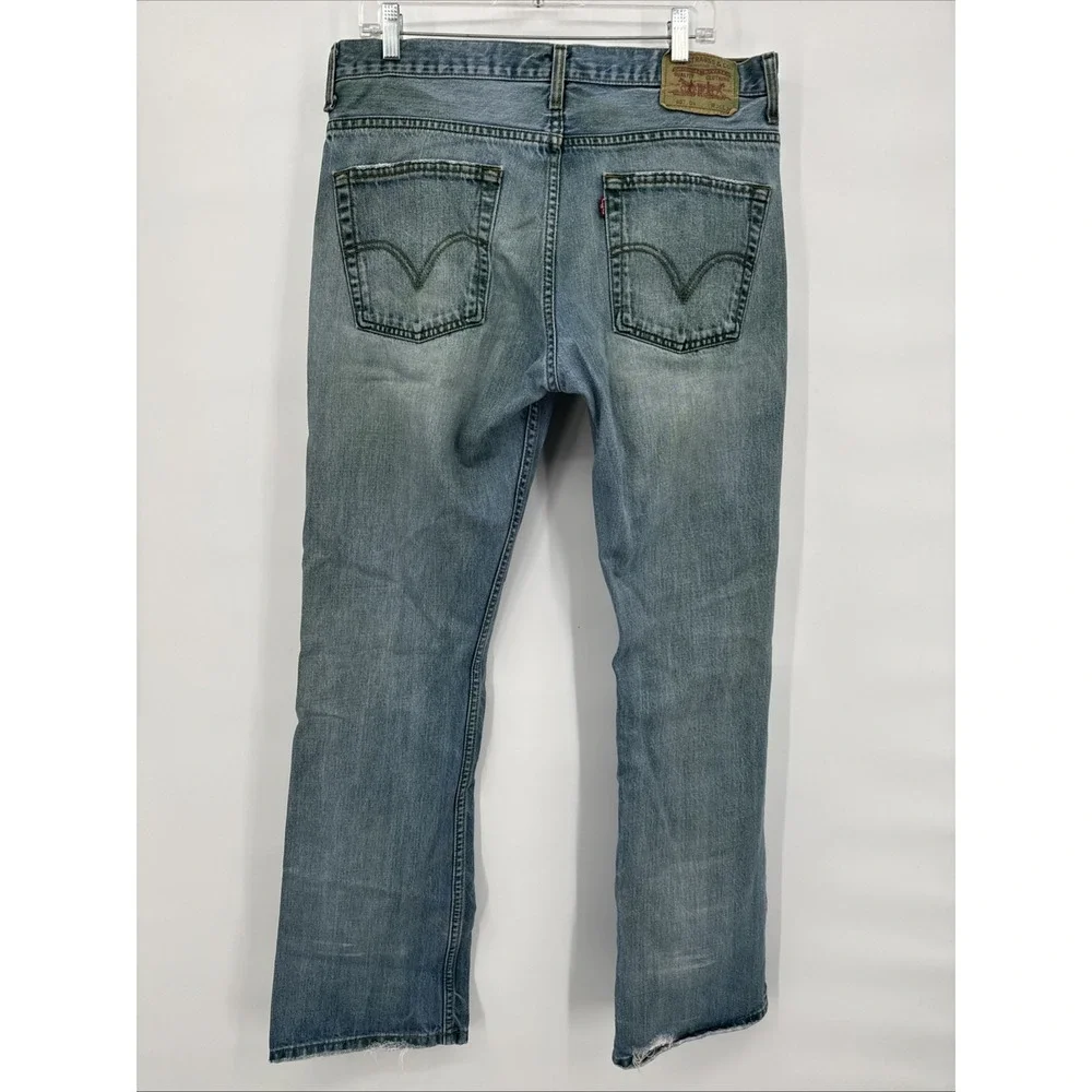 Vintage LEVI'S Men 507 04 Regular Straight‎ Jeans Size W36 34L Unique Fade